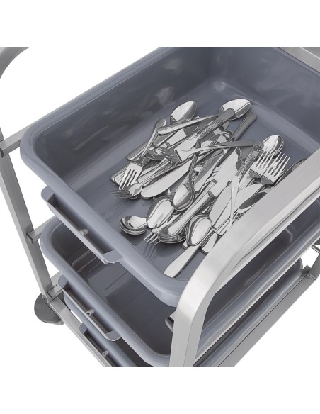 Chariot de cantine inox Vogue - Kit facile à assembler