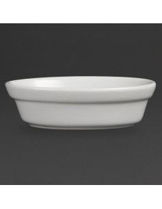 Plats à gratin ovales Olympia Whiteware 145x104 mm - Lot de 6 2