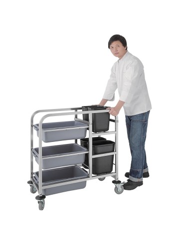 Chariot de cantine inox Vogue - Kit facile à assembler