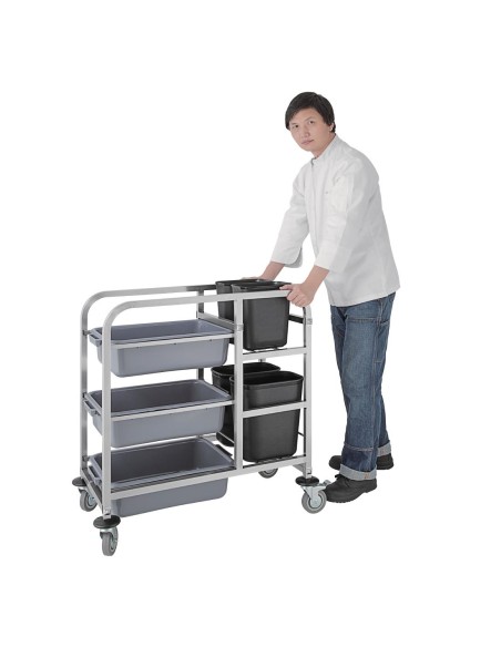 Chariot de cantine inox Vogue - Kit facile à assembler