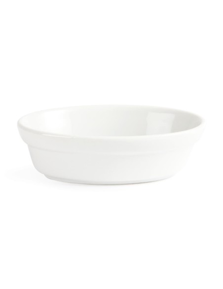 Plats à gratin ovales Olympia Whiteware 145x104 mm - Lot de 6