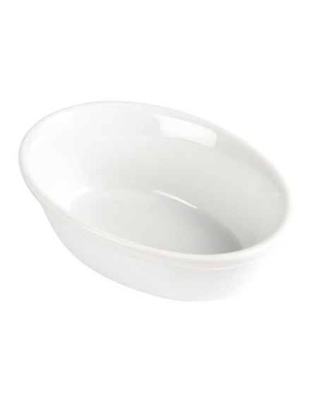 Plats à gratin ovales Olympia Whiteware 161x116 mm - Lot de 6