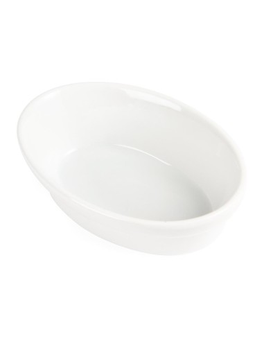 Plats à gratin ovales Olympia Whiteware 145x104 mm - Lot de 6