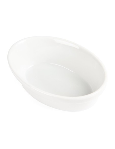 Plats à gratin ovales Olympia Whiteware 145x104 mm - Lot de 6