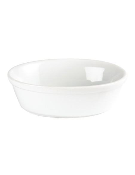 Plats à gratin ovales Olympia Whiteware 161x116 mm - Lot de 6