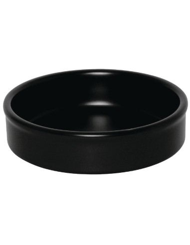 Plats empilables noirs Olympia Mediterranean 134mm - Lot de 6