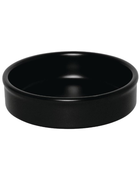 Plats empilables noirs Olympia Mediterranean 134mm - Lot de 6