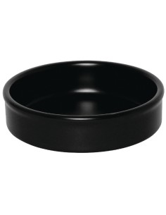Plats empilables noirs Olympia Mediterranean 102mm - lot de 6