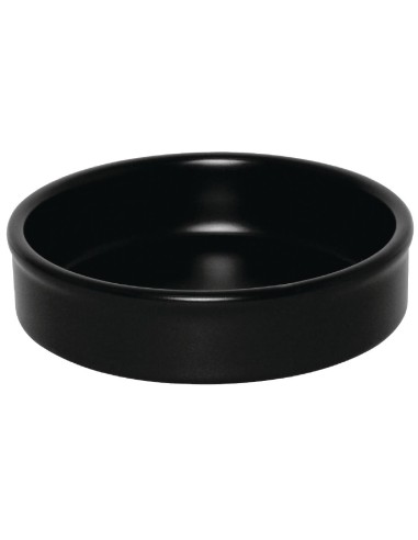 Plats empilables noirs Olympia Mediterranean 102mm - lot de 6
