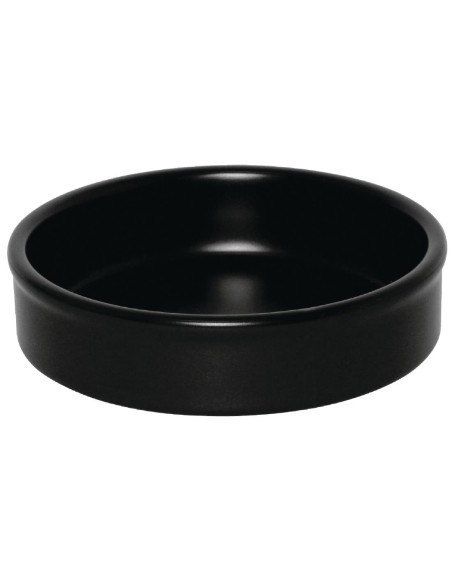 Plats empilables noirs Olympia Mediterranean 102mm - lot de 6