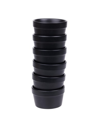 Ramequins noirs Olympia Mediterranean 77mm - lot de 6