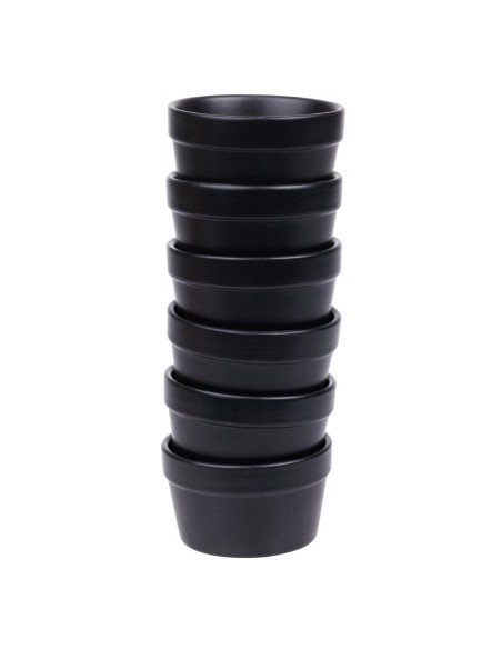 Ramequins noirs Olympia Mediterranean 77mm - lot de 6