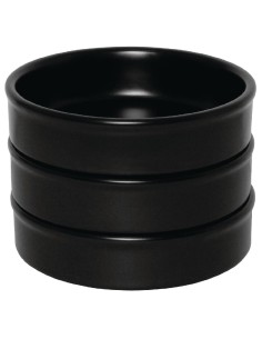Plats empilables noirs Olympia Mediterranean 102mm - lot de 6 2