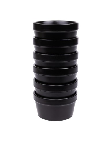 Ramequins noirs Olympia Mediterranean 95mm - lot de 6