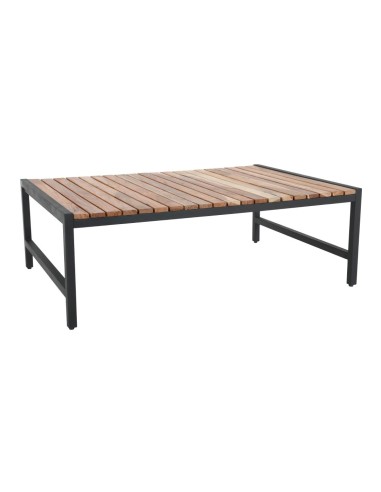 Table basse Bolero acier & acacia 1200x800 mm - Style industriel