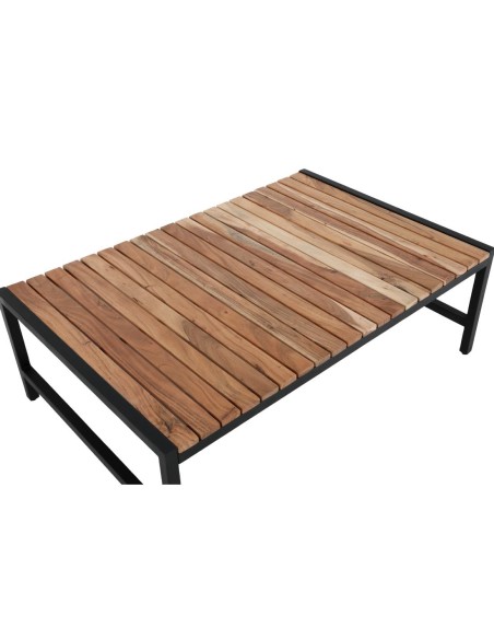 Table basse Bolero acier & acacia 1200x800 mm - Style industriel