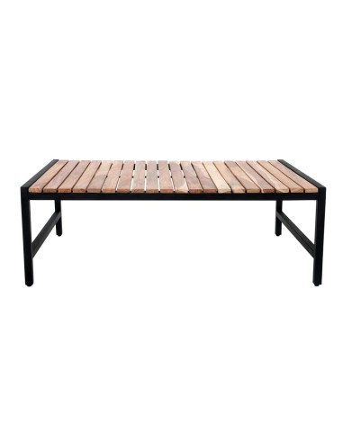 Table basse Bolero acier & acacia 1200x800 mm - Style industriel