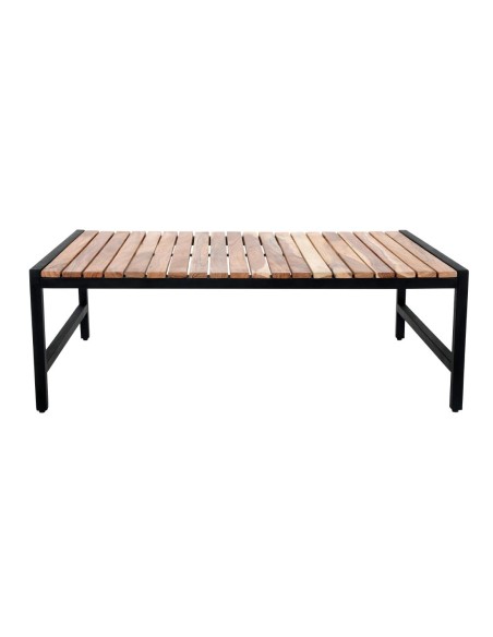 Table basse Bolero acier & acacia 1200x800 mm - Style industriel