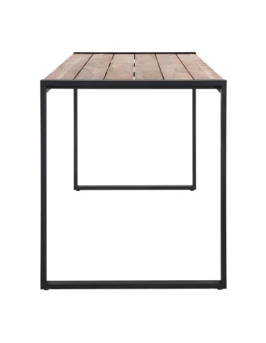 Table de bar industrielle Bolero 1800x900 mm - Acacia & acier noir