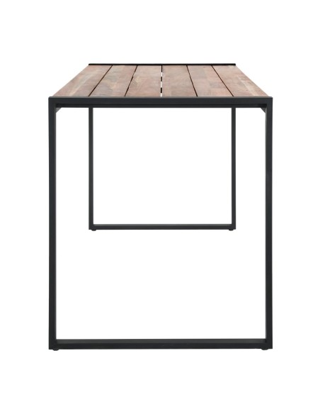 Table de bar industrielle Bolero 1800x900 mm - Acacia & acier noir
