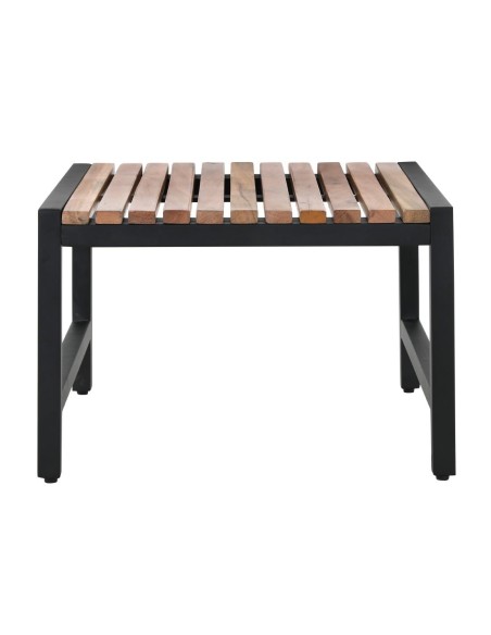 Tabourets de bar bas Bolero en acacia et acier - lot de 4