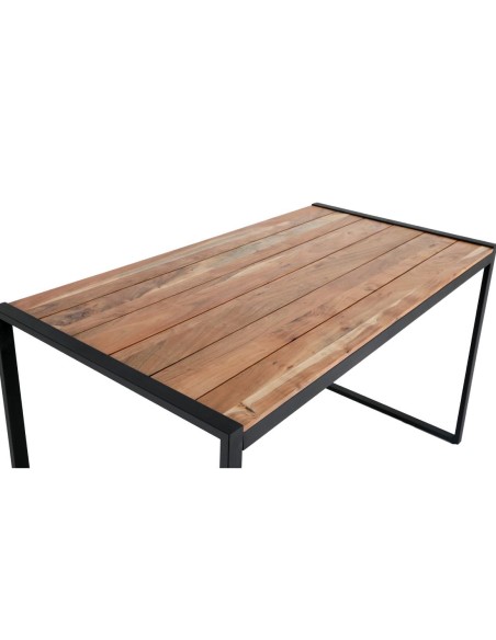 Table de bar industrielle Bolero 1800x900 mm - Acacia & acier noir