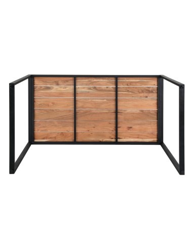 Table de bar industrielle Bolero 1800x900 mm - Acacia & acier noir