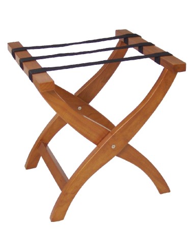 Support à bagages Bolero en bois d'hévéa - pliable et élégant