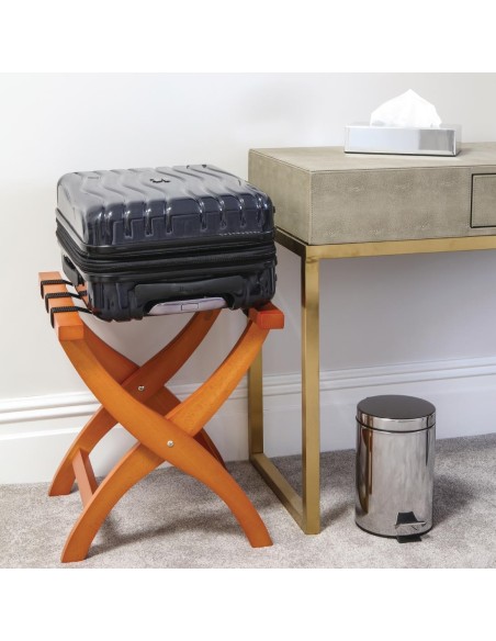 Support à bagages Bolero en bois d'hévéa - pliable et élégant