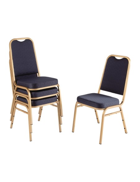 Chaises de banquet Bolero bleues - lot de 4