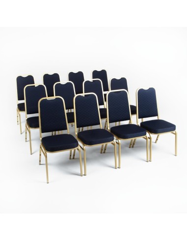 Chaises de banquet Bolero bleues - lot de 4