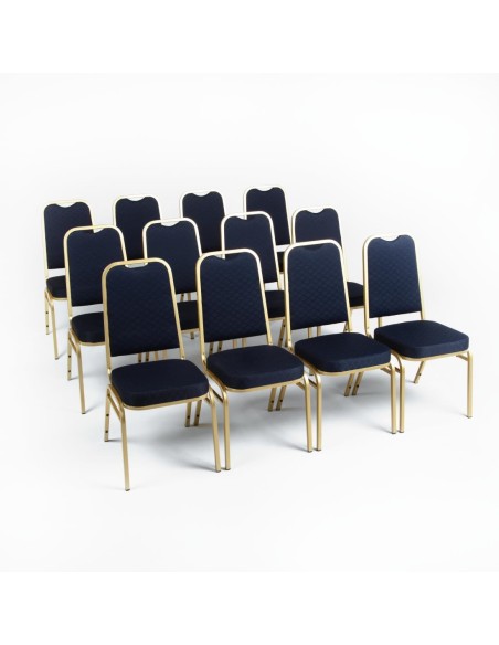 Chaises de banquet Bolero bleues - lot de 4