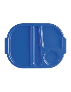 Petits plateaux repas Olympia Kristallon bleus - lot de 10