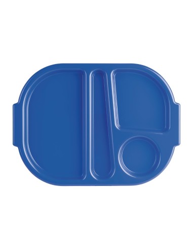 Petits plateaux repas Olympia Kristallon bleus - lot de 10