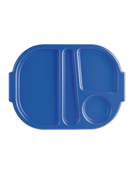 Petits plateaux repas Olympia Kristallon bleus - lot de 10