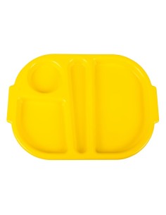 Plateaux repas compartiments jaune 321mm - Lot de 10 Olympia
