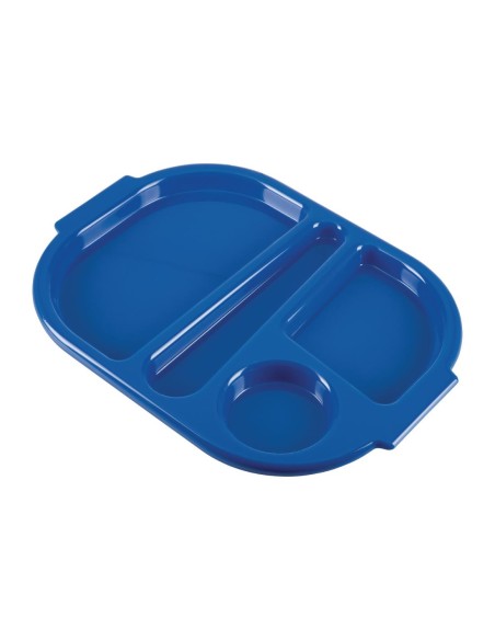 Petits plateaux repas Olympia Kristallon bleus - lot de 10