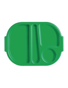 Plateaux repas compartimentés Olympia Kristallon verts 321mm - lot de 10