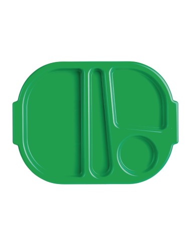 Plateaux repas compartimentés Olympia Kristallon verts 321mm - lot de 10