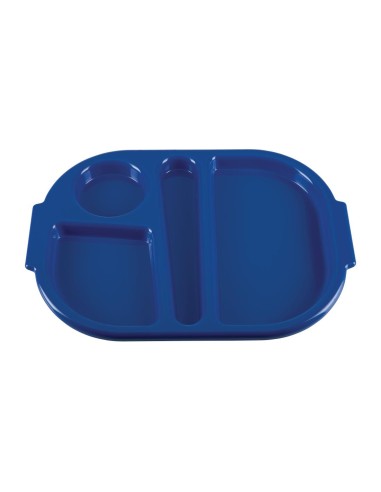 Petits plateaux repas Olympia Kristallon bleus - lot de 10