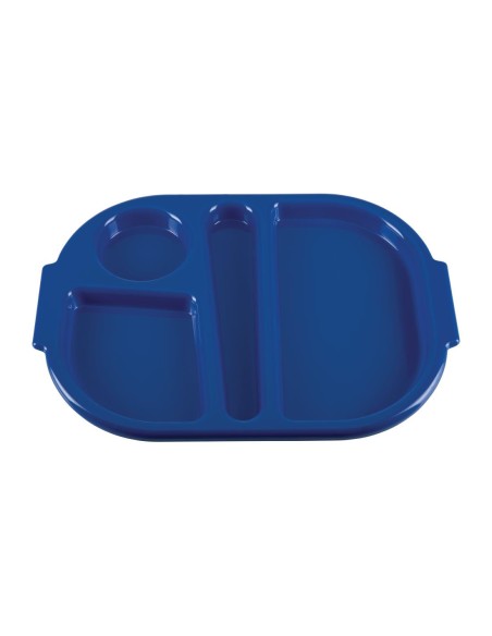 Petits plateaux repas Olympia Kristallon bleus - lot de 10