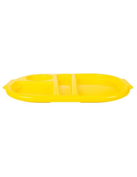 Plateaux repas compartiments jaune 321mm - Lot de 10 Olympia