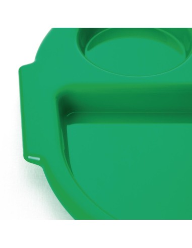 Plateaux repas compartimentés Olympia Kristallon verts 321mm - lot de 10