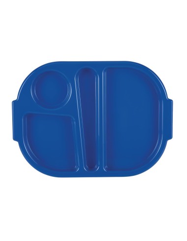 Petits plateaux repas Olympia Kristallon bleus - lot de 10