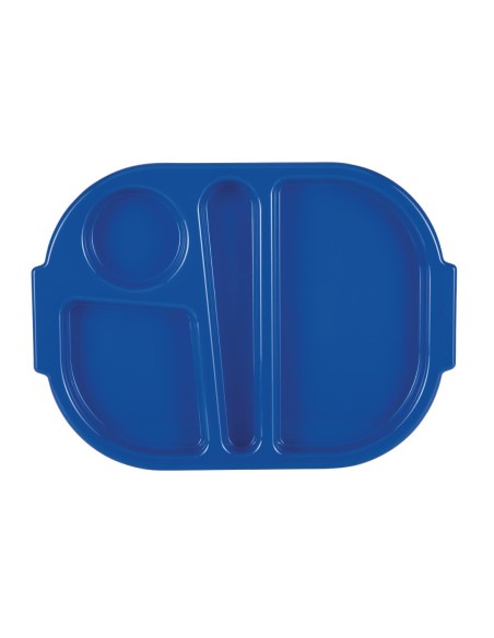 Petits plateaux repas Olympia Kristallon bleus - lot de 10