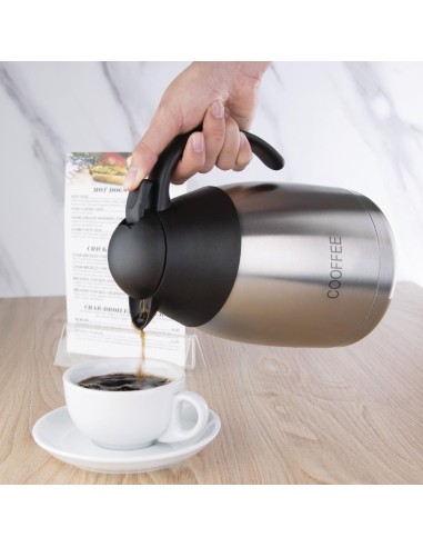 Pichet isotherme à café Olympia 1,5 L - Argent