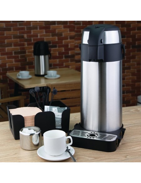 Pichet à pompe Olympia 5L - Isotherme inox