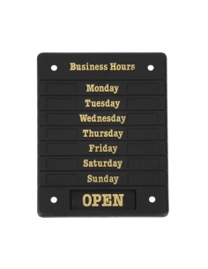 Panneau horaires d'ouverture Beaumont - réglable et lisible