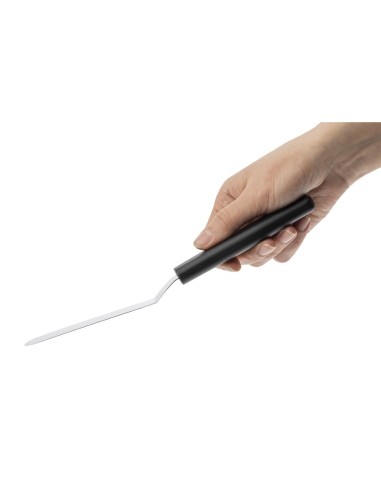 Spatule coudée Dick 10 cm - inox noir
