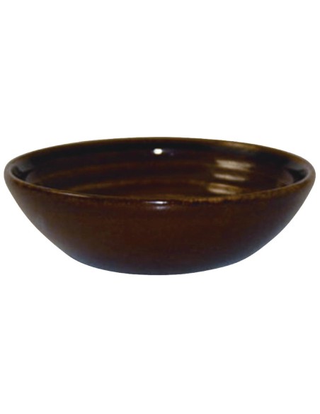 Pots à sauce Churchill Bit on the Side Brown 113 mm - Lot de 12